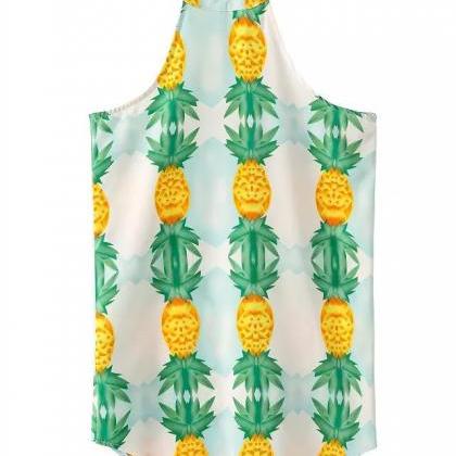 Women's Fashion Pineapple Print Dress..