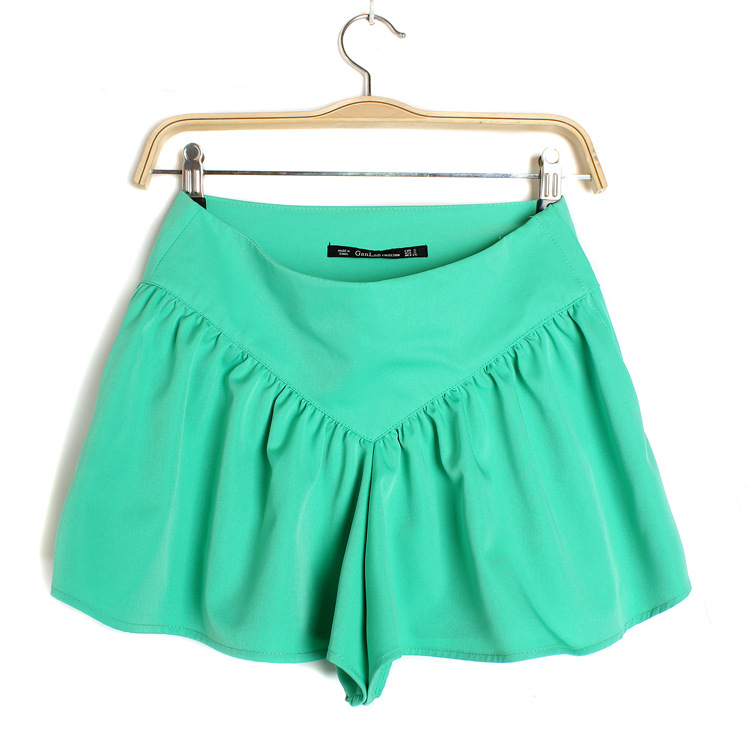 2013 Summer Tri-color Put On A Large Fold Skirt Pants