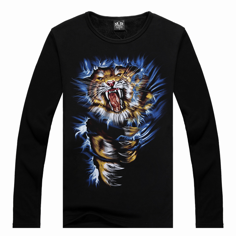 Men's Long-sleeved T-shirts 3d Printing Sweater Round Neck